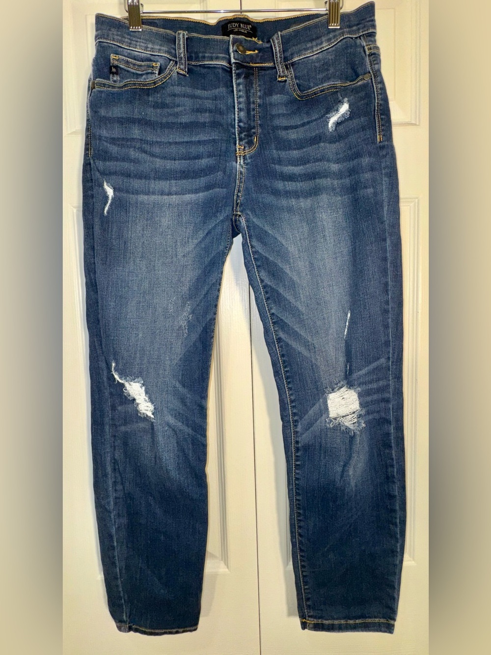 Judy Blue Distressed Skinny Jeans Medium Wash Size 13/31